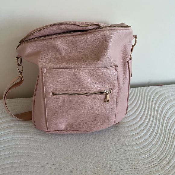 Original pink Fawn Design diaper bag